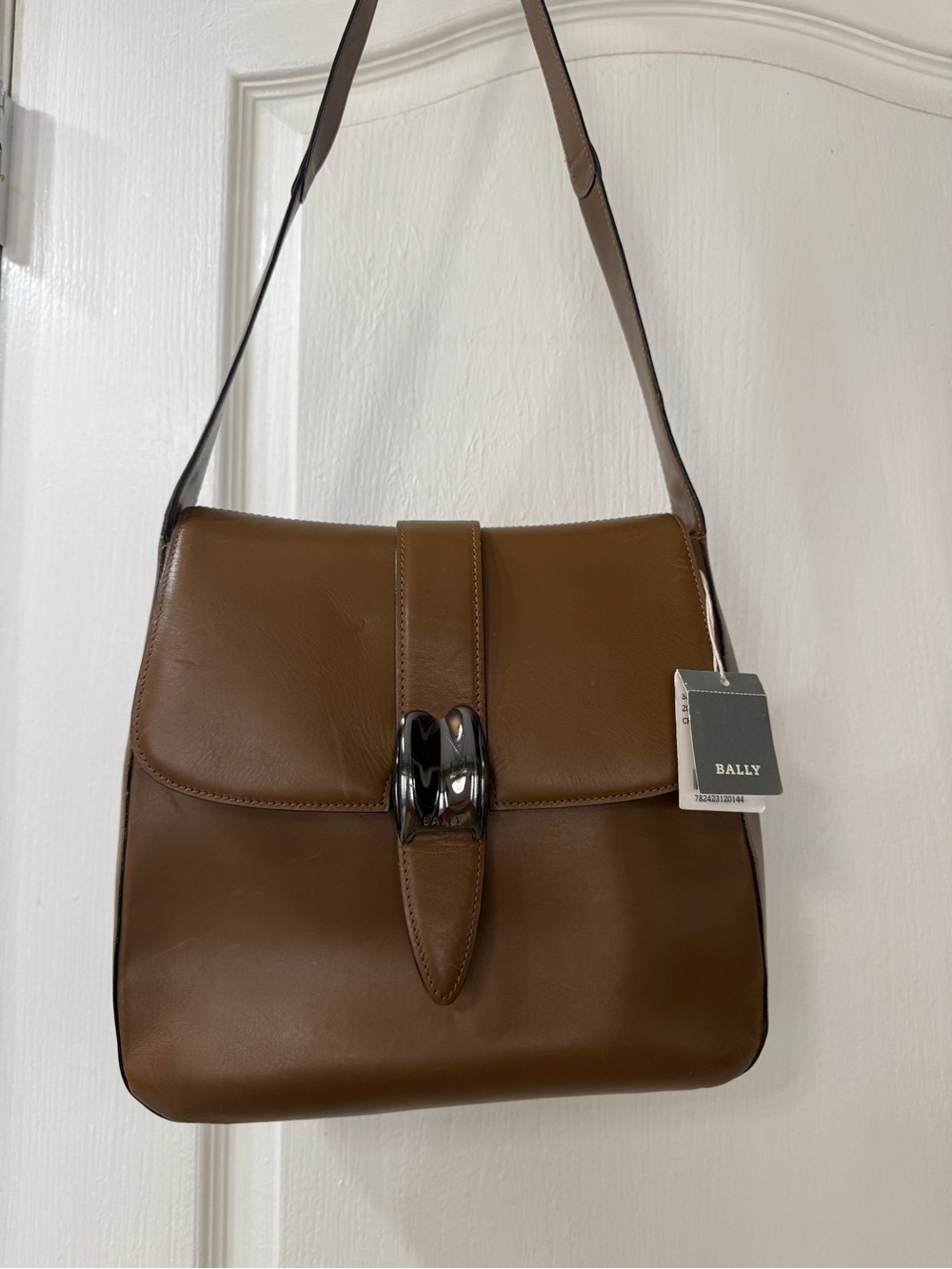 Bally Chestnut Leather Crossbody Bag